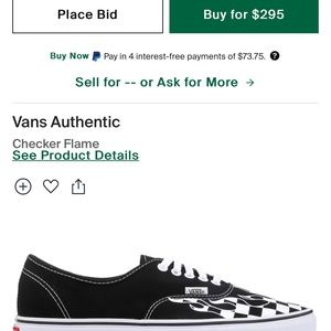 Flame checkered Vans